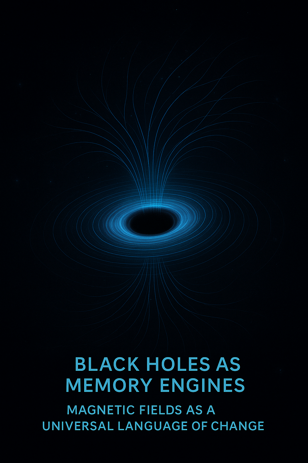 Black hole with field lines.