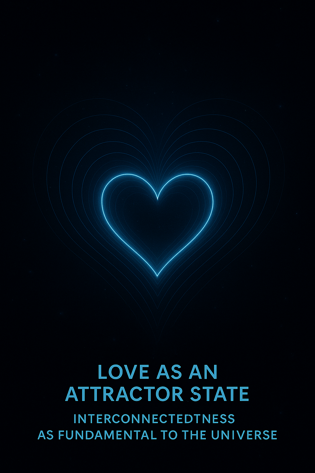 Cosmic heart with concentric lines.